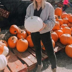 SHEIN‎ bubble sleeve open cardigan size small oversized chunky knit